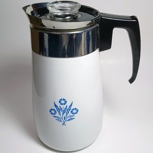 Vintage Corningware Blue Cornflower Percolator